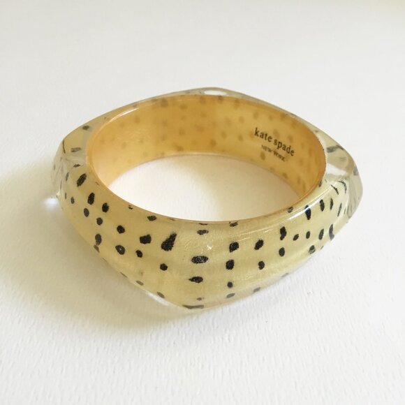 Kate Spade Pop Art Ikat Resin Lucite Dot Design Bangle Bracelet - Picture 1 of 9